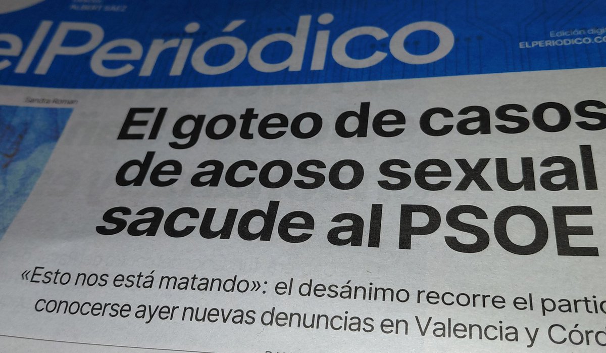 Vuestra agenda consiste en tapar los casos de acoso sexual en el PSOE.