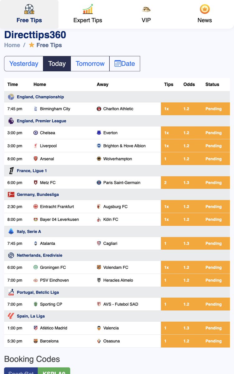 directtips360_'s tweet image. TODAY’S TIPS ARE LIVE! 🔥
Both FREE GAME 🆓⚽ and VIP GAME 💎🎯 have been posted on the website 👉 directtips360.com 🌐✨
We’re locked in and ready — today is a WINNING DAY! 💸🚀🔥

#bettertogether  #bettingtips  #sportscar #sportswear #SportsNews #sportsnews #sportscards