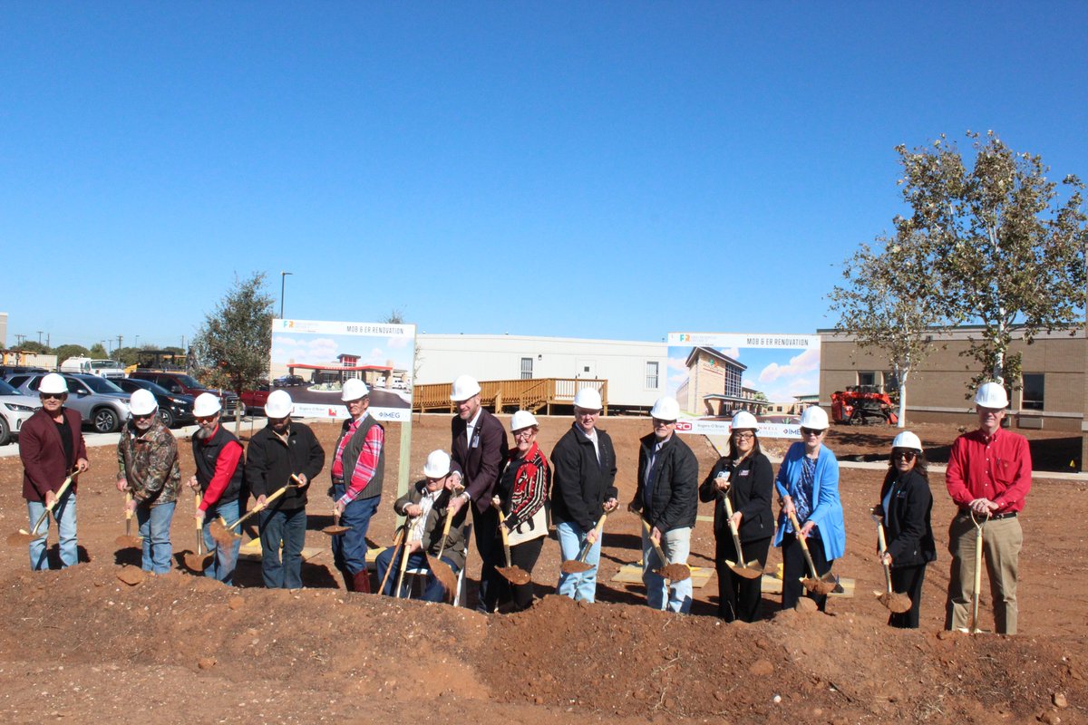 @frioregionalhospital officially broke
ground on a major expansion project on Tuesday,
December 9, 2025. The expansion will modernize
emergency services, imaging, clinic space, and therapy
services, helping better serve local families now and
into the future.