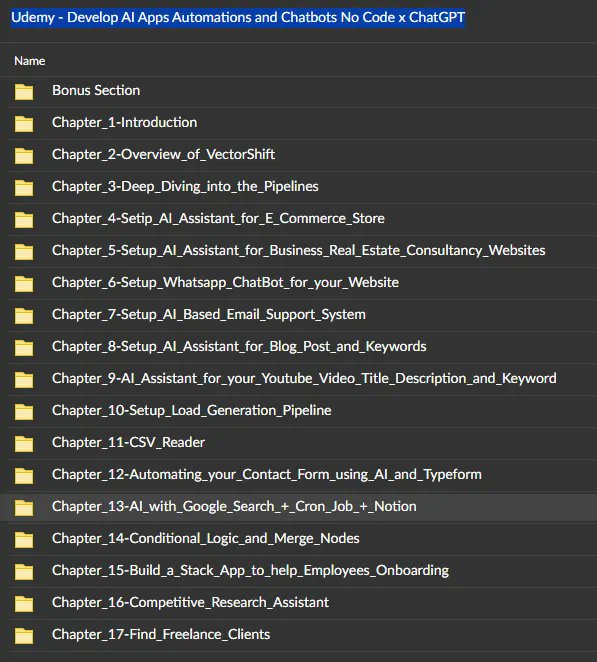codewithimanshu's tweet image. Develop AI Apps, Automations &amp;amp; Chatbots [No-code x ChatGPT]

AI Automation Masterclass 2024: Create and Sell No-Code E-Commerce Bots, Automate Sales, and Accelerate Lead Generation

What you&apos;ll learn
• Build AI chatbots for websites and WhatsApp without coding.
• Automate…