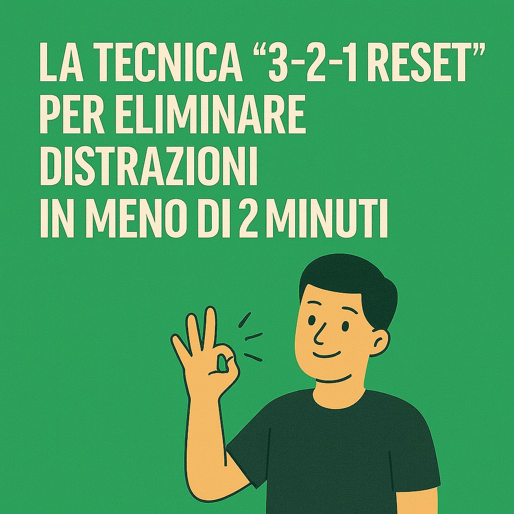 La tecnica “3–2–1 Reset” per eliminare distrazioni in meno di 2 minuti.  lorenzoduranti.com/2025/11/28/per…  #performance #vitareale