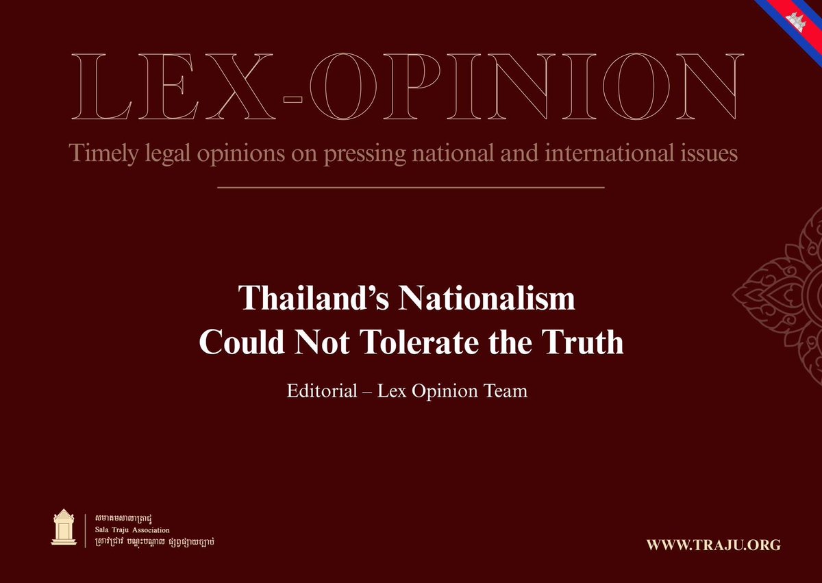 SalaTraju's tweet photo. Thailand’s Nationalism Could Not Tolerate the Truth 

Read moore : https://t.co/c0eSoevKs0 https://t.co/GtGT3aBzYt