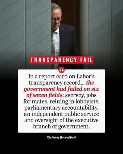 JakeBeer11's tweet photo. @PaulineHansonOz @KatieGrace2022 Albonese campaigned on #Transperency
How’s he going ? https://t.co/fBOUWIjIU6
