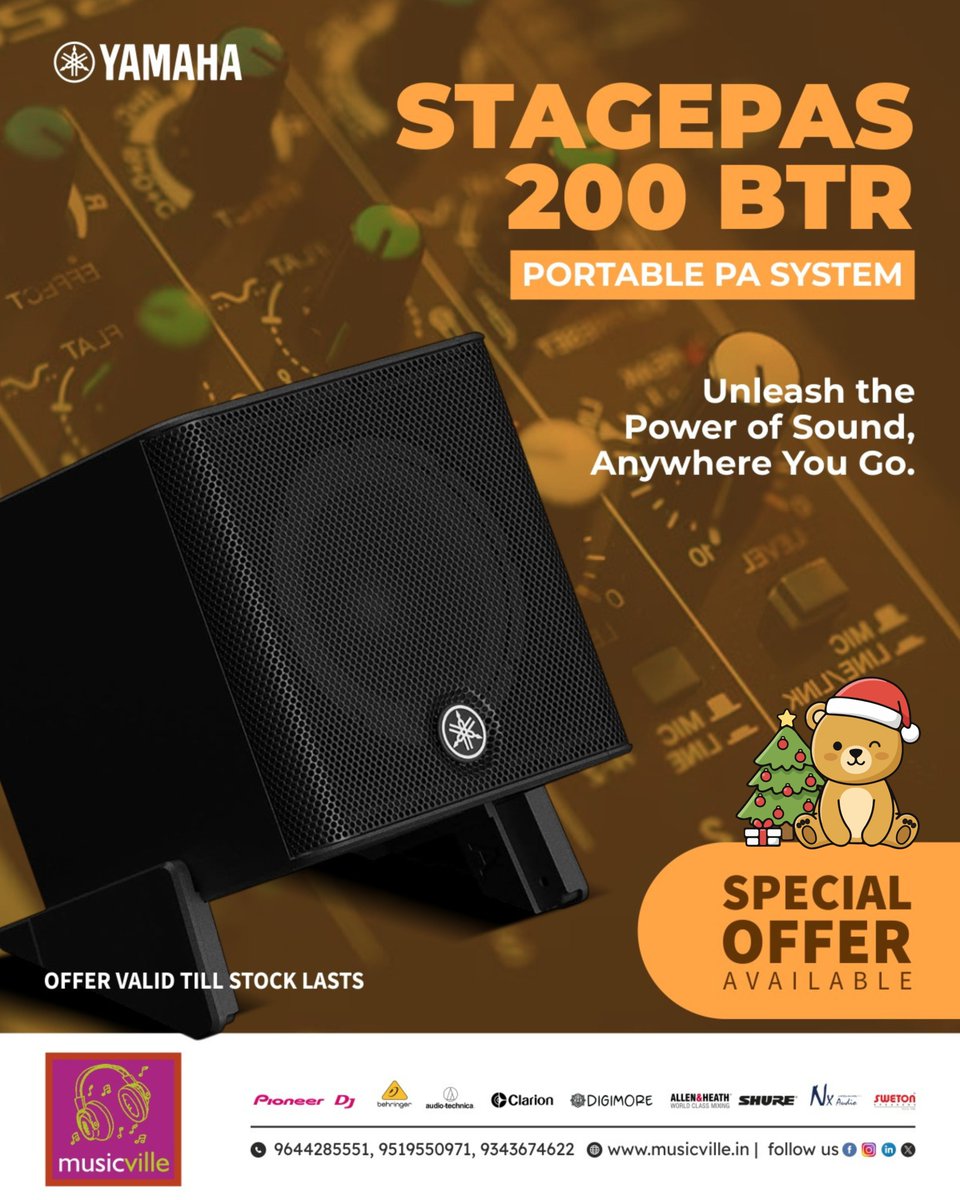 MusicVille_in's tweet image. Yamaha STAGEPAS 200BTR Portable Battery Powered PA System.

Call us for more details: 9399024163, 9519550972.

#yamaha #stagepas #PORTABLEPASYSTEM #musicville #pasystem
