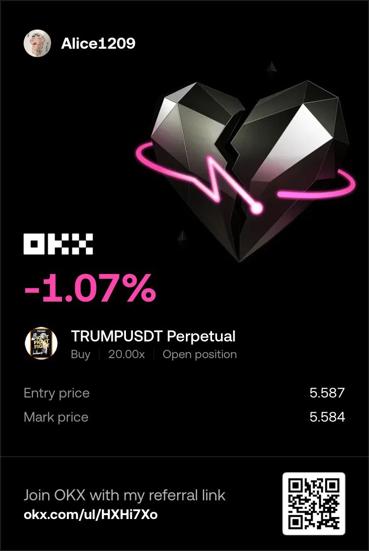 tonynani1010's tweet photo. Long $Trump 
SL : $5.45 https://t.co/Y1FQP9IiJ4