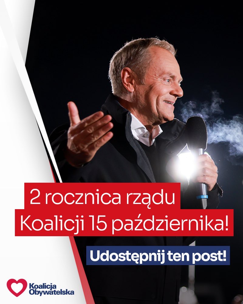 2 rocznica rządu Koalicji 15 października! 🇵🇱♥️

#BoKochamyPolskę