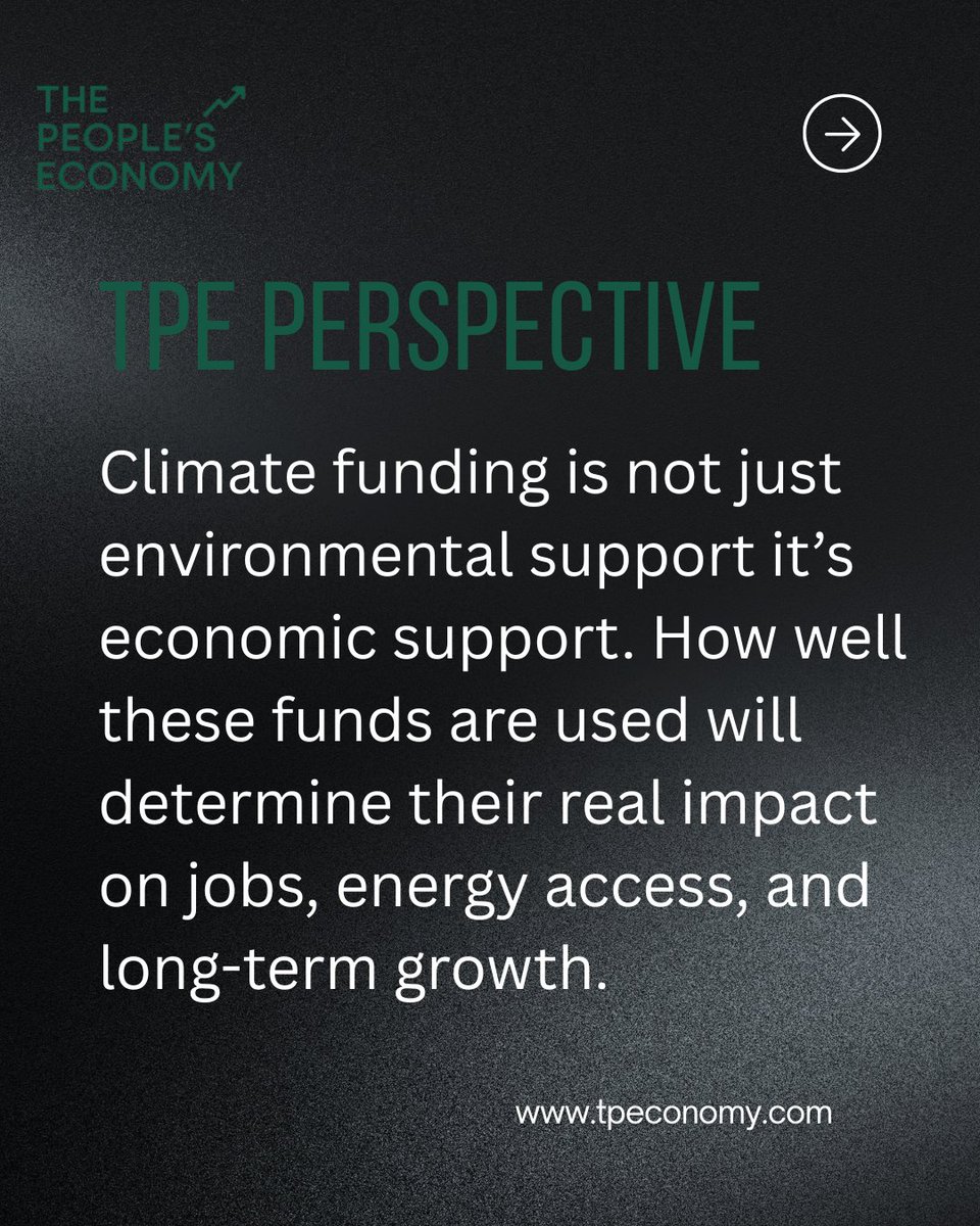 Tpeconomy's tweet photo. Climate finance is flowing but impact depends on execution.
How Nigeria invests these funds matters more than the headline number.
#TPEInsights #ClimateFinance #NigeriaEconomy https://t.co/vNA3S4MJq6