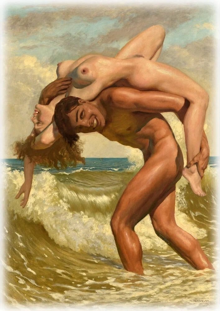seksiludi's tweet photo. Art by Marcel Rene von Herrfeldt (1889-1965). https://t.co/DSdS9YmRgd
