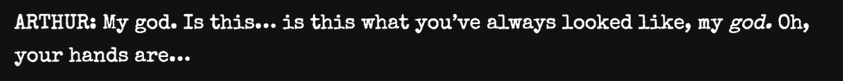 funny as fuck 2 me that one of the early symptoms of king in yellow madness can be considered an insanely high libido. i mean it makes sense given he's like the god of decadence or whatever but. yknow.