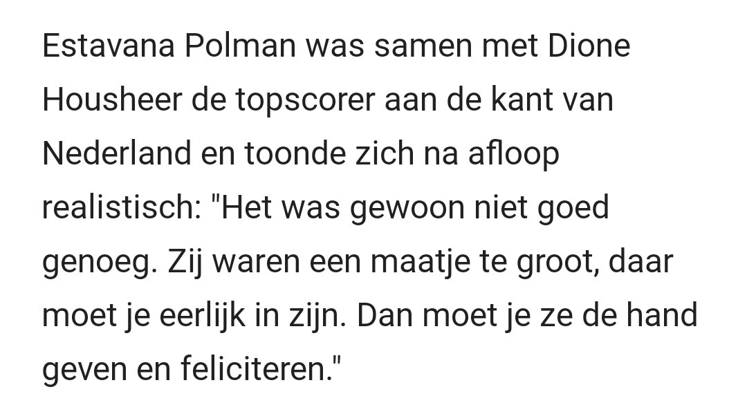 Even een berichtje aan alle voetballers (en trainers/coaches) die vandaag nog een keer de wei in gaan.
Citaat van een topsportvrouw:

 'Alles geven voor brons' - nos.nl/l/2594331