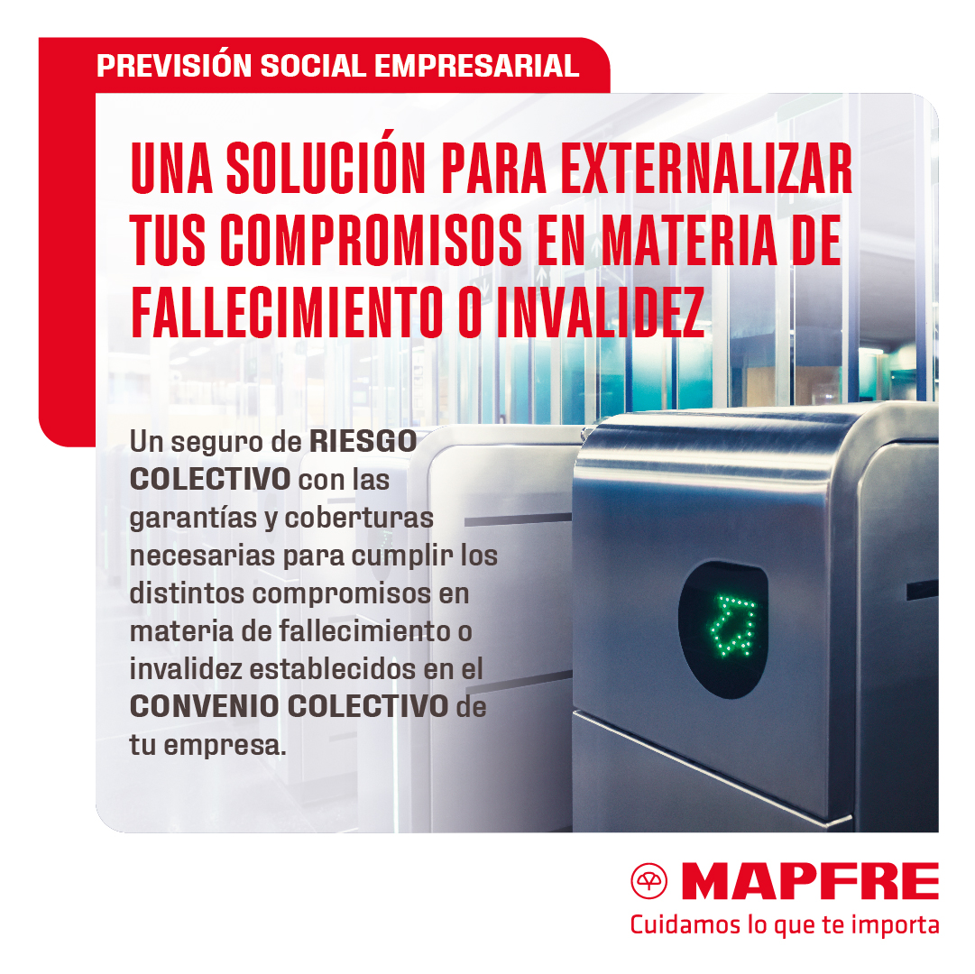 ronce55's tweet image. Previsión Social Empresarial
Una solución para externalizar tus compromisos en materia de fallecimiento o invalidez
Si necesitas más información, te esperamos en nuestra oficina
#MAPFRE #CuidamosLoQueTeImporta