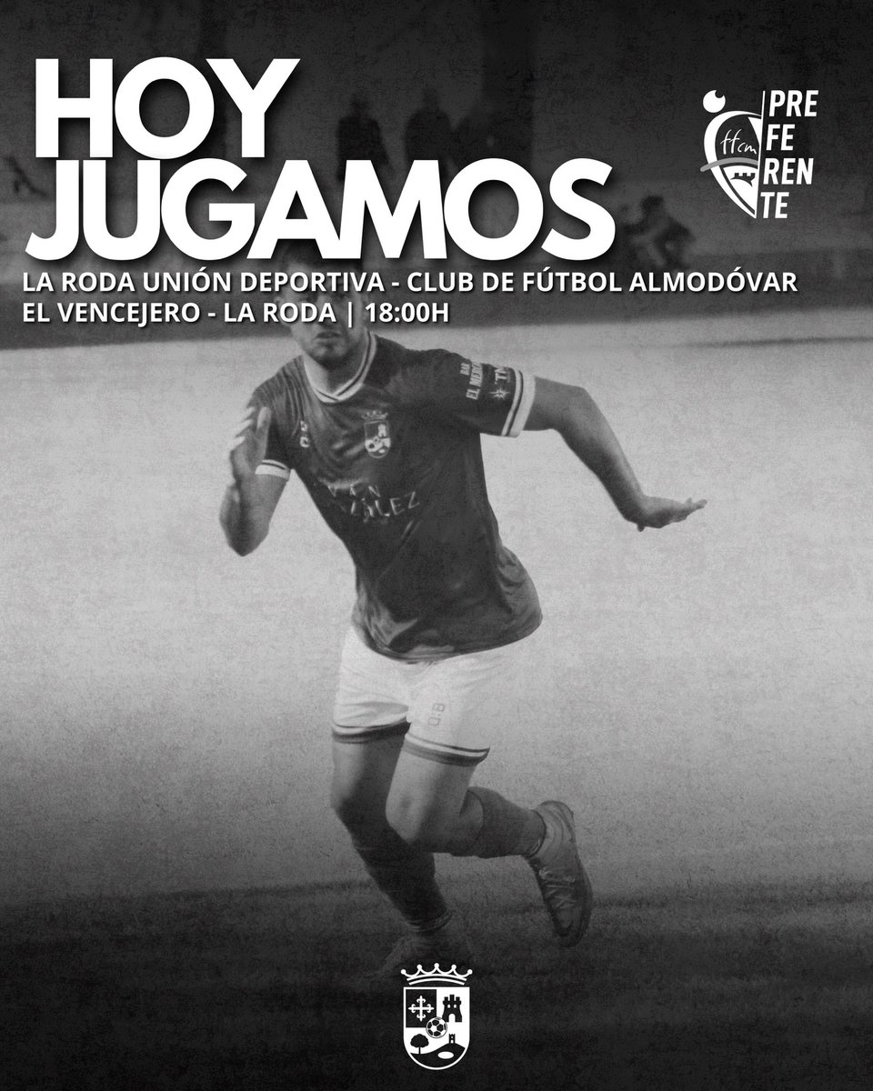 🔵 𝐇𝐎𝐘 𝐉𝐔𝐆𝐀𝐌𝐎𝐒

🏆 Jornada 15
🆚 <a href="/LARODAUD/">LARODAUD</a> 
🗓️ 13 Diciembre
⏰ 18:00H
🏟️ El Vencejero
🚌 La Roda