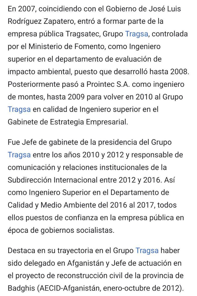 Este tipo ha trabajado toda su vida para Tragsa y lo sigue haciendo como Delegado del Gobierno de Extremo Progresismo, mandando apalizar y gasear a los bomberos forestales en huelga