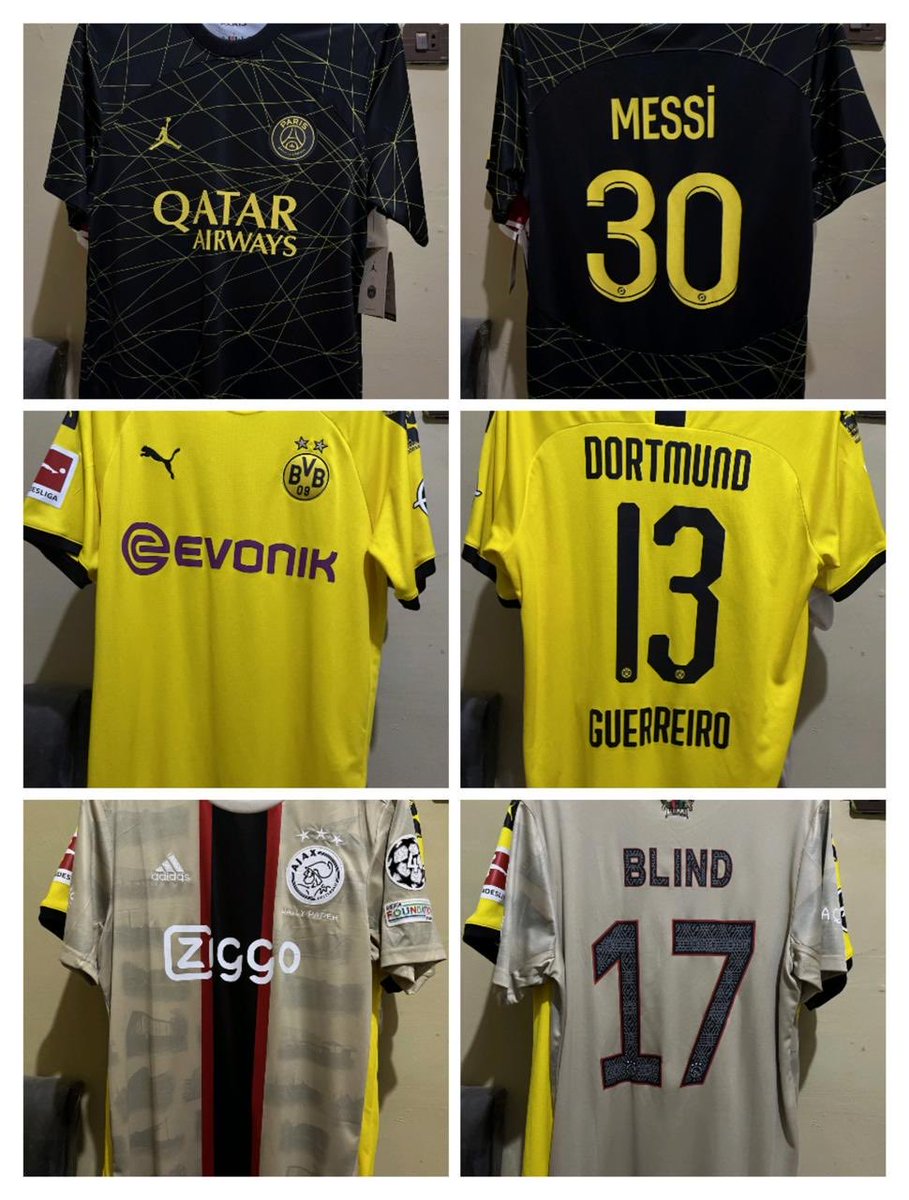 JuveUnited's tweet photo. Titip om @Jerseyforum #jersey4sale 🙏
1. PSG 22/23 Jordan M Messi 1.750k
2. Dortmund 17/18 L Guerreiro 850k
3. Ajax 22/23 M Blind 1.750k
4. Spain Euro 24 XL Asia Pedri 1.350k
All Ori
5. Kaiserslautern 02/03 M Klose Remake 900k
6. Rangers 20/21 M 400k

WA 081514284847 https://t.co/WAwykmesPE