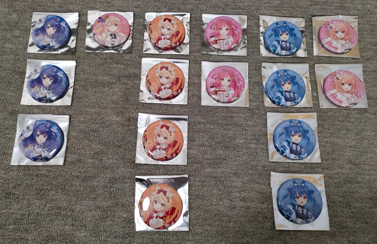 交換】ごちうさ アトレ 缶バッジ［12/13更新］ 譲）ココア × 3 シャロ