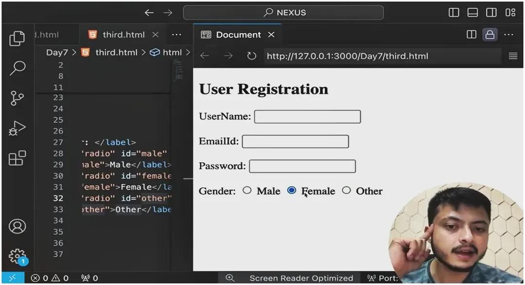 Codingwithdev06's tweet image. ✅***#Day7 – HTML Learning Journey!!🚀
🎯Today, I learned about Emmet and HTML Forms.
🔺Emmet helps in writing HTML code faster and more efficiently.
🔺forms are essential for collecting user input on websites.
#WebDevelopment #mernstack