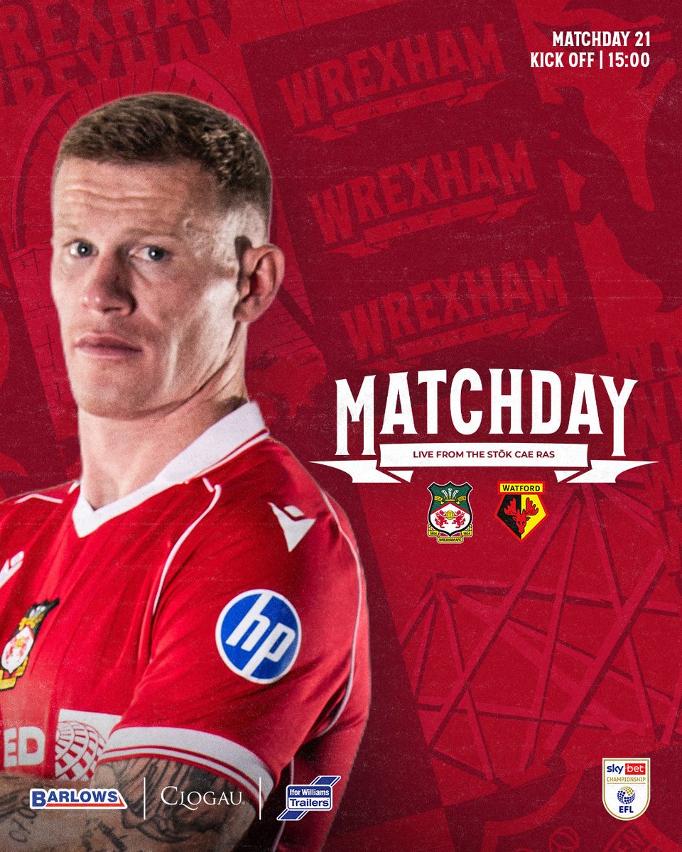 Wrexham_AFC's tweet image. It's matchday at the STōK Cae Ras 👊

🔴⚪ #WxmAFC