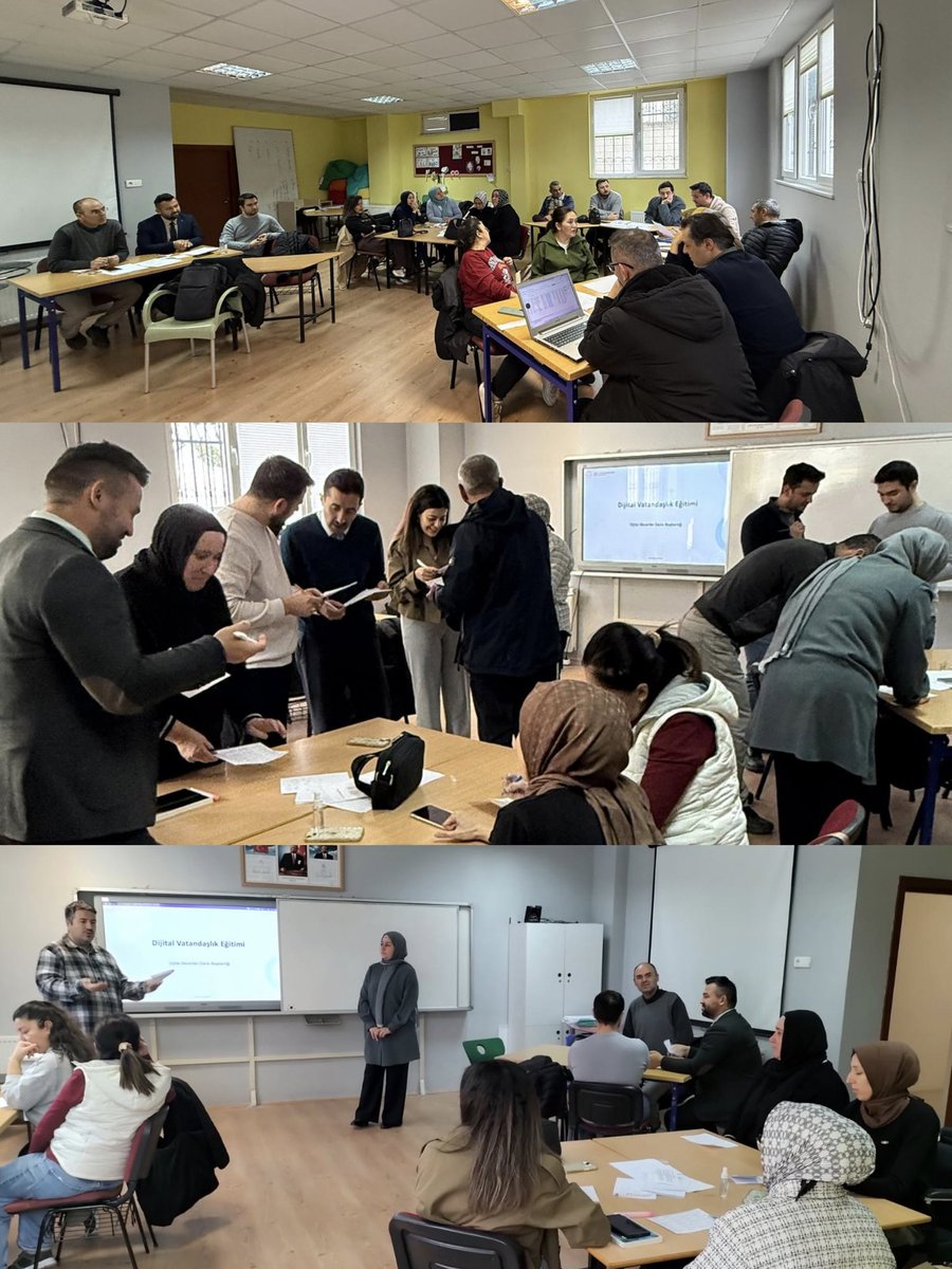 Dijital Vatandaşlık Eğitimleri yeni illerde güçlenmeye devam ediyor.
📍 Balıkesir  ve Kütahya illerinde beş gün süren eğitimlerde öğretmenler; dijital vatandaşlık konularında yetkinliklerini geliştirdi.
<a href="/tcmeb/">Millî Eğitim Bakanlığı</a> <a href="/mebyegitek/">Yenilik ve Eğitim Teknolojileri Genel Müdürlüğü</a>
<a href="/coe/">Council of Europe</a> <a href="/CoE_Education/">Council of Europe Education</a>
#LearnConnectEngageThrive