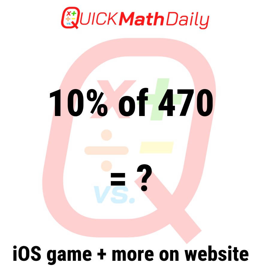 🚦Math Speed Challenge: Can You Solve It? 🏃‍♂️💨 

Type Your Answer in the Comments!👇

See more on QuickMathDaily.com 👀 ✅
