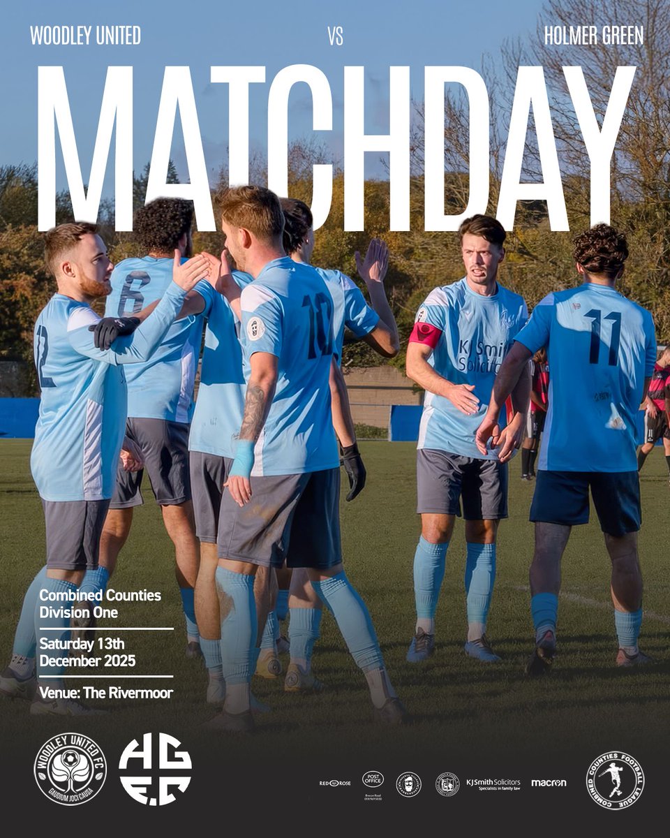 𝐌𝐀𝐓𝐂𝐇𝐃𝐀𝐘 🤩

vs <a href="/HolmerGreenFC_/">Holmer Green FC</a>
<a href="/ComCoFL/">Combined Counties Football League</a> 
Sat 13th Dec, 3pm KO
The Rivermoor, RG30 6AY
Bar &amp; Cafe Open
Printed Programmes
Pin Badges For Sale
£7 Adults &amp; 16+, £4 Conc

📸 <a href="/trevsphotos1/">Trevor</a> 

#WeAreUnited🩵
