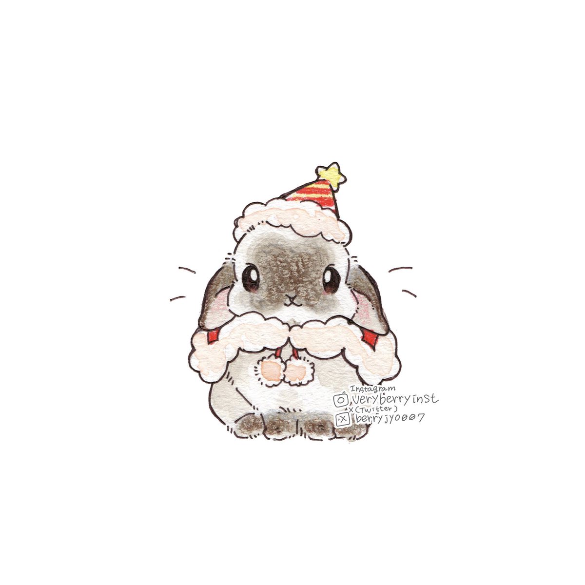 🐰うさぎさんのクリスマス🎄🎁 どうかなぁ〜 にあってる？
