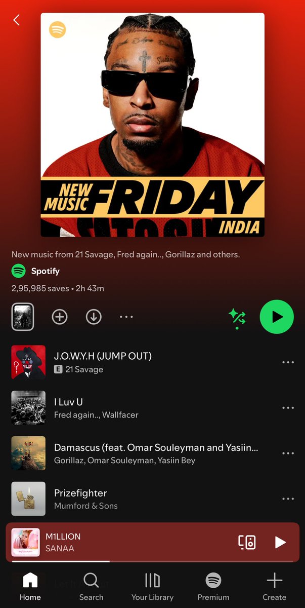 infinityincNL's tweet photo. Sanaa’s debut single “M1llion” is featured on Spotify India’s Official Weekly Playlist - New Music Friday! 🔥🔥

@Spotify @spotifyindia https://t.co/N6N1HVI7XU