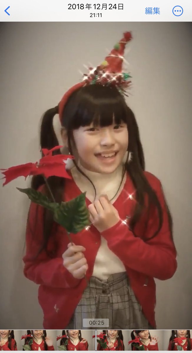 美海ちゃんとクリスマス会🎄楽しかった〜🐻 2人の思い出のポインセチア