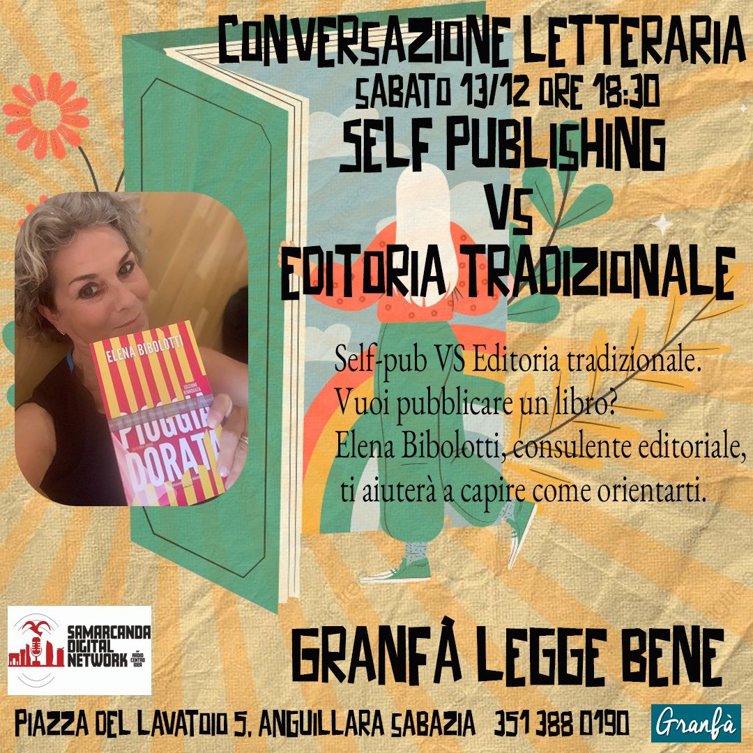 Bibolotty's tweet image. Oggi ad Anguillara Sabazia, ore 18:00 #editoria