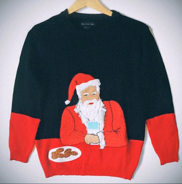 サンタクロースとシリアスな食卓を囲めるセーター