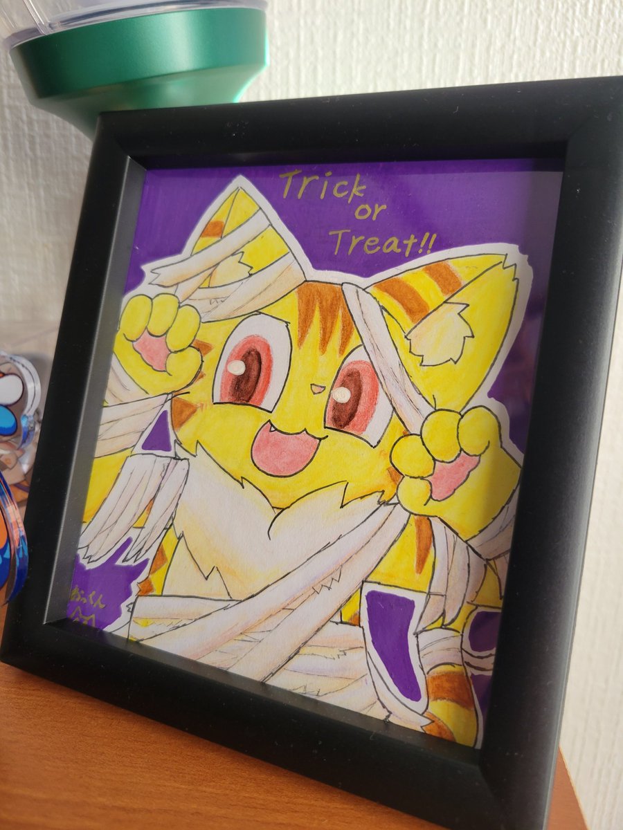 あげた色紙ちゃんと飾ってくれててちょっと嬉しかったって写真