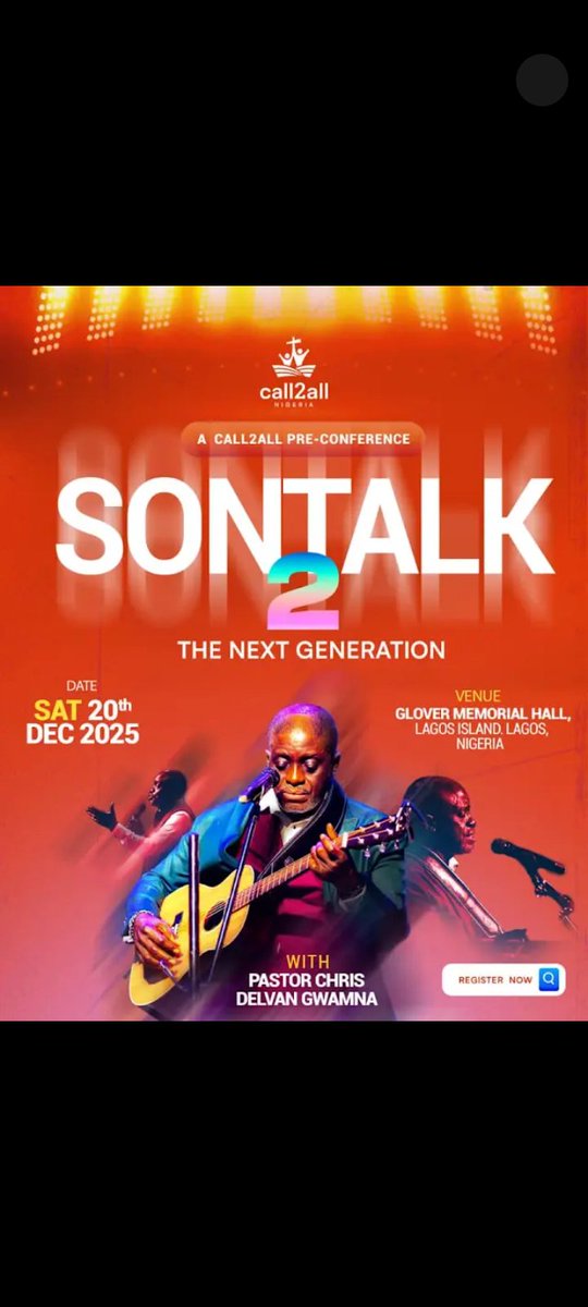 Attend Please🙏🙏🙏
SONTALK 2
PASTOR CHRIS DELVAN GWAMNA