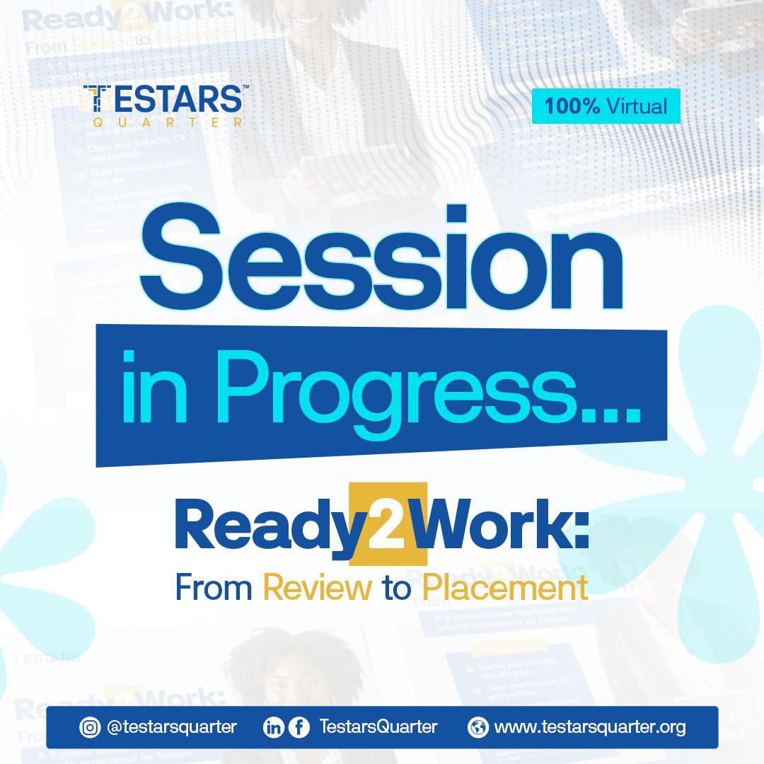 The Ready2Work Program is officially in full swing 🚀
Our sessions are currently ongoing, and it’s been amazing to see the level of engagement and commitment from everyone who registered.

A big congratulations to all our participants. 👏🏾
