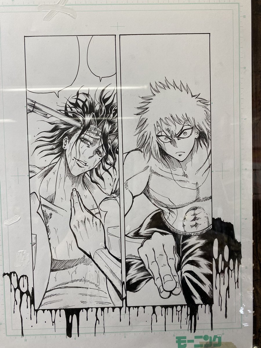 忍者と極道　下描き　下書き　直筆　ポップアップ　原画　原稿 RT @momomogura405: 🐀通販やってます🐀 画廊モモモグラ通販サイトにて