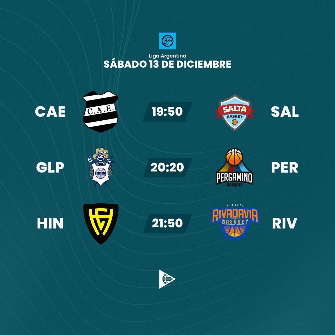 🔜 ¡Triple propuesta de sábado en la <a href="/LigaARGbasquet/">La Liga Argentina</a>!

📌 Con acción en Tucumán, La Plata y Córdoba

📲 Mirá los partidos en basquetpass.tv