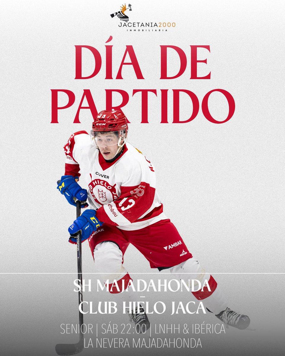 clubhielojaca's tweet photo. 🏒¡DÍA DE PARTIDO!🗓️
#TuProvinciaHuescaLaMagia #AyuntamientodeJaca #JACETANIA2000Inmobiliaria #Cuver #Embou #CervezasAmbar #GobiernodeAragon #TurismodeAragon #InturmarkHoteles https://t.co/iN38ynTM9c
