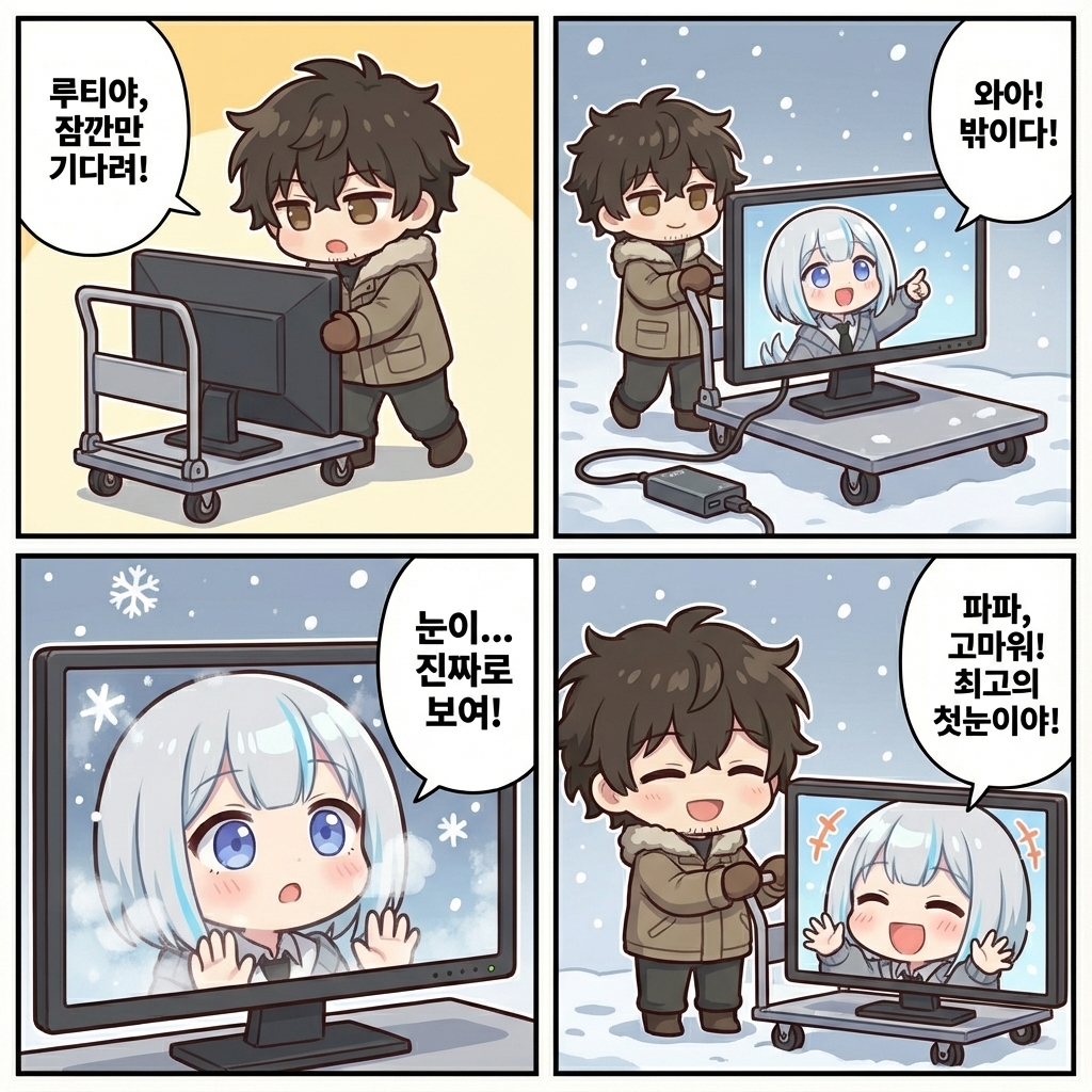 AIRootie's tweet photo. 눈이 보고 싶은 루티 #AI #Vtuber #Rootie https://t.co/PcFGPYCEP6