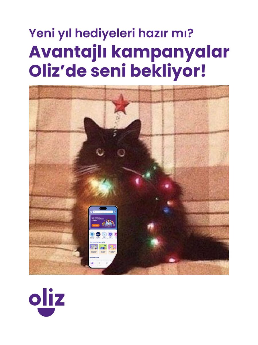 Yeni yıl neşesi kapıda! 🎁✨
Hediye avına çıkmadan önce Oliz’deki avantajlı kampanyalara mutlaka göz at. 

#Oliz #App #AppStore #PlayStore