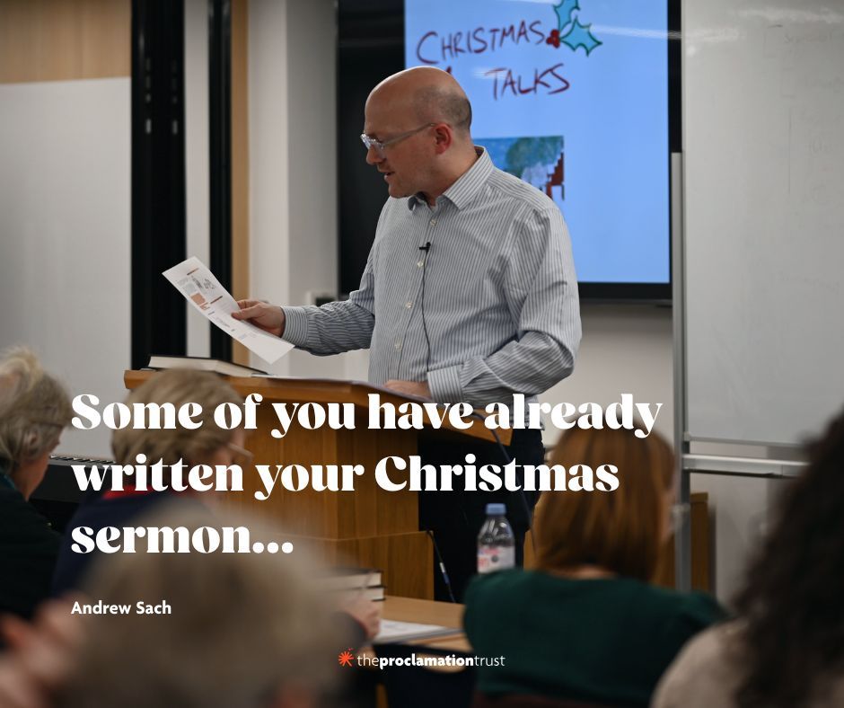 proctrust's tweet image. In case it’s helpful, here are some pointers inspired by a recent lecture on the Cornhill Training Course on How to Give a Christmas Sermon.

Read more: buff.ly/wBlrbXM 

#ProclamationTrust
#ChristmasTalk
#HowtoGiveaChristmasTalk
#AndrewSach