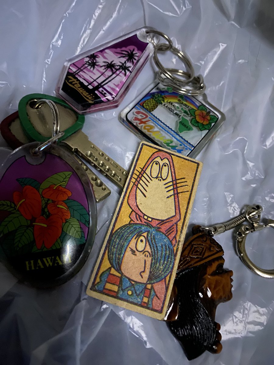 戦利品2 いやげ物の筆頭 ハワイのキーホルダーw これが好きでして10年