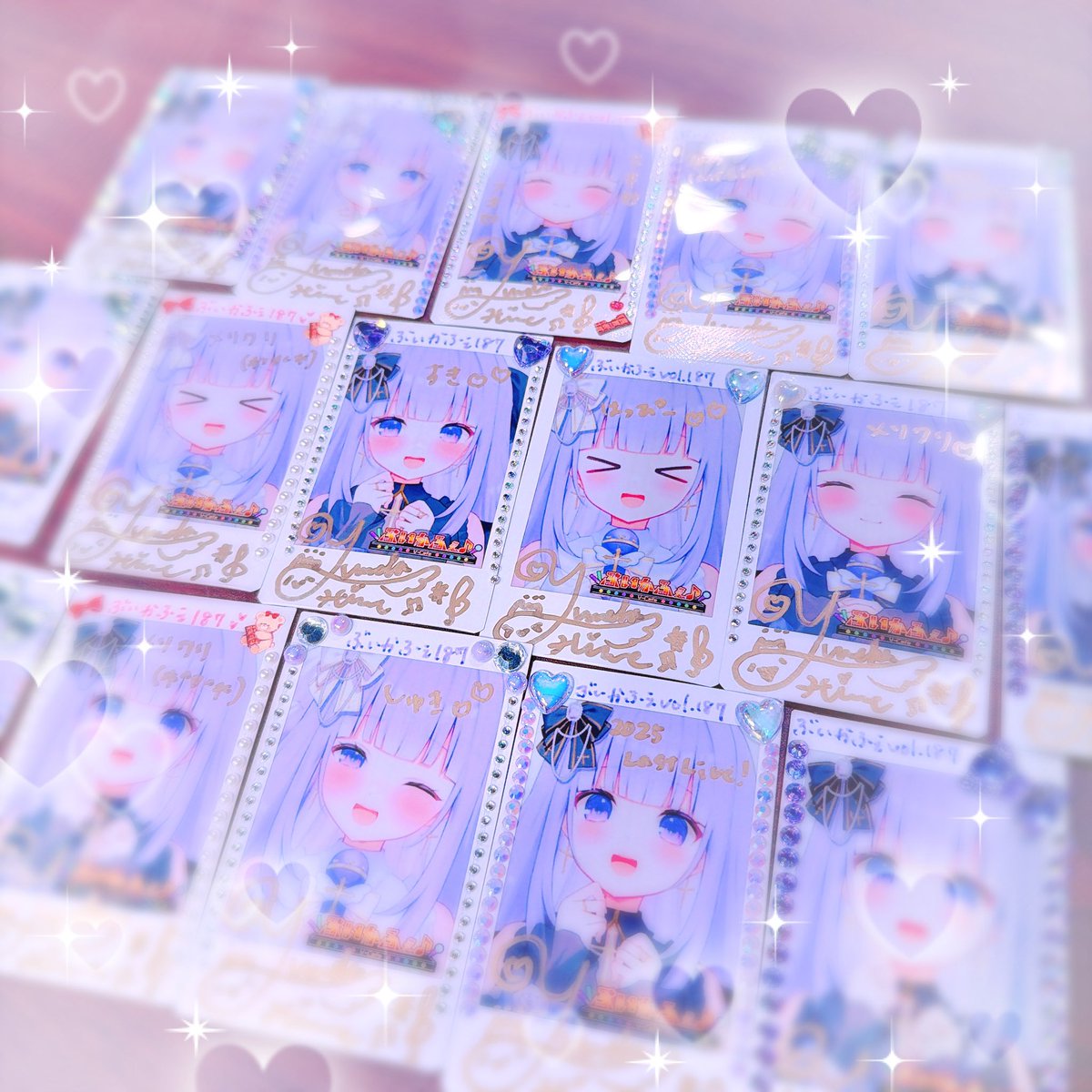 チェキがんばりましたあ🫶💜💜💜 ラストワン賞もXmas使用で可愛く 裏も