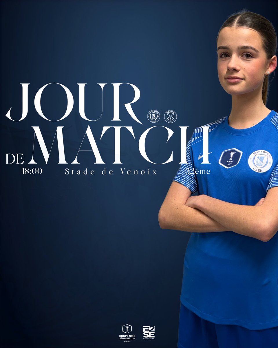 #AGCPSG | 𝑱𝒐𝒖𝒓 𝒅𝒆 𝒄𝒐𝒖𝒑𝒆 

👊 Un match de gala pour ce 32ème de coupe Nike U18 !

🆚 Paris Saint-Germain
🏟️ Stade Venoix
⌚️ 18h

🎟️ Une tombola est mise en place pour gagner un maillot du club, spécialement sorti pour la rencontre

#AgCaen #AGC #teamAGC