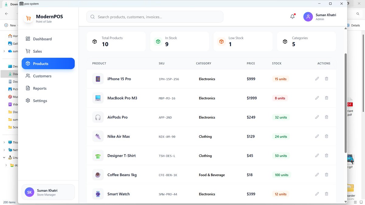 ShoomanKhatri's tweet image. Building an enterprise POS desktop application using JavaFX 💻
Focused on clean UI, scalability, and real business workflows.
#JavaFX #EnterpriseSoftware #POS #DesktopApp #NavaTechMedia