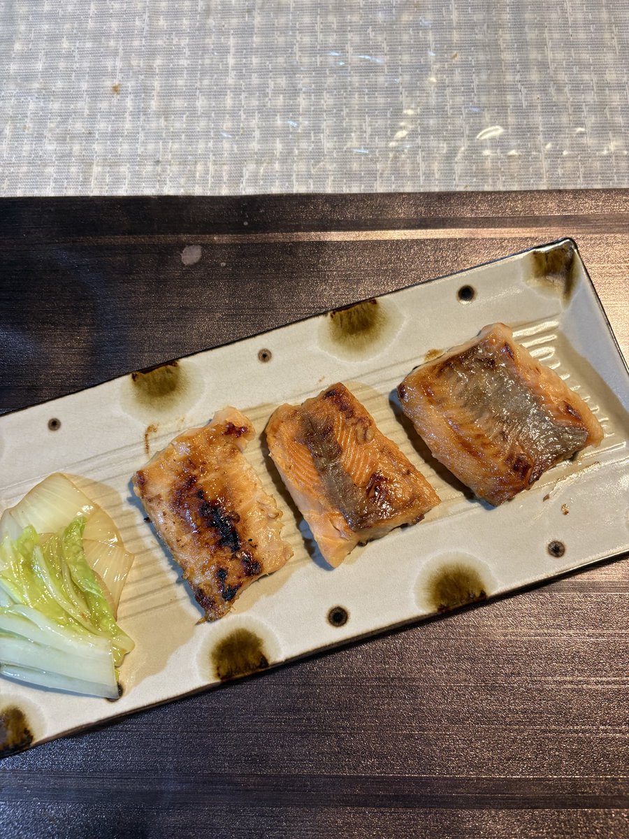 サクラマスの西京焼き完成！
火加減が微妙す