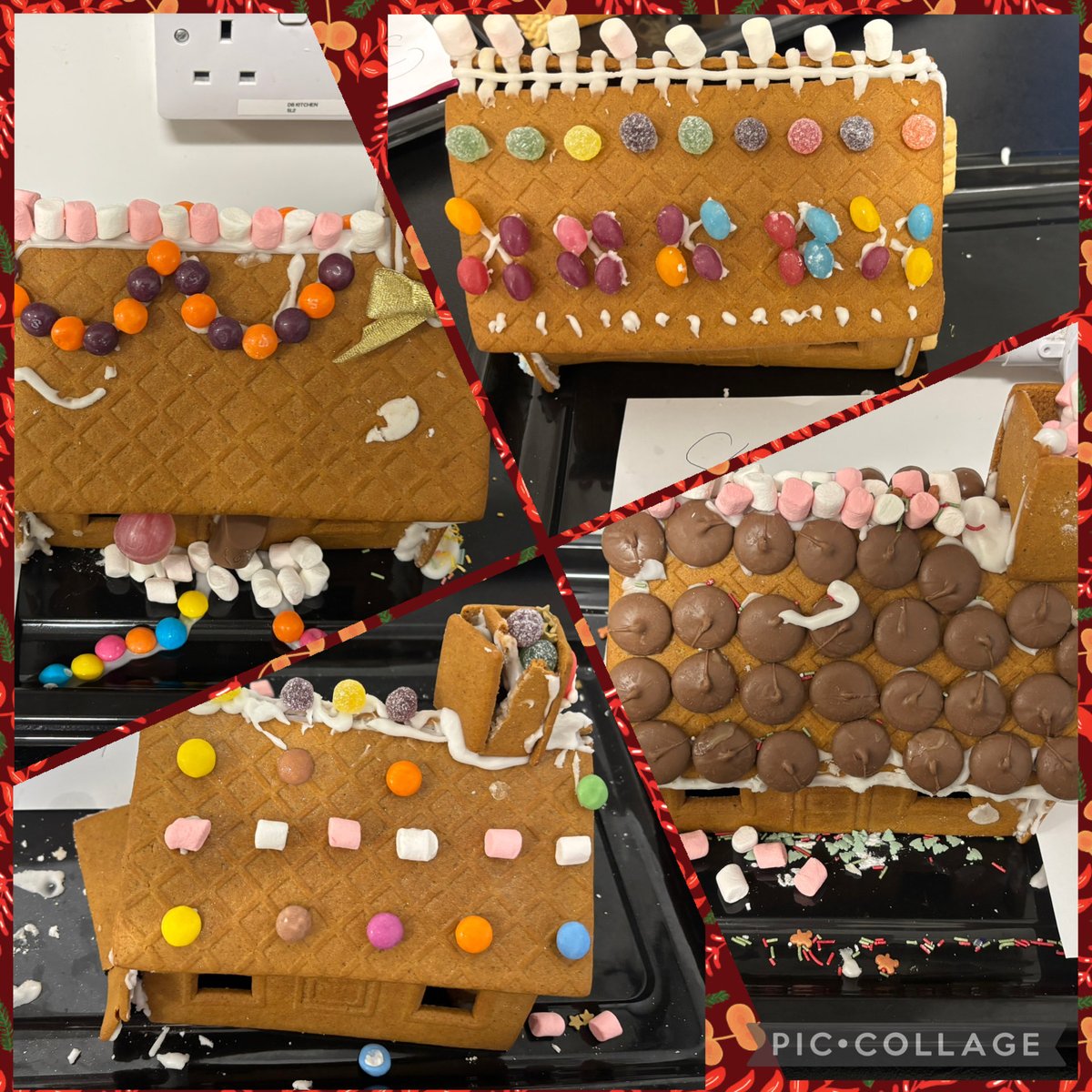 HolyheadFood's tweet photo. Students in Yr 8 @holyhead_school had lots of fun with the inter form gingerbread house decorating competition! #sugarfrenzy 🎄Well done to 8H 🏆 https://t.co/8Otla8Smmr