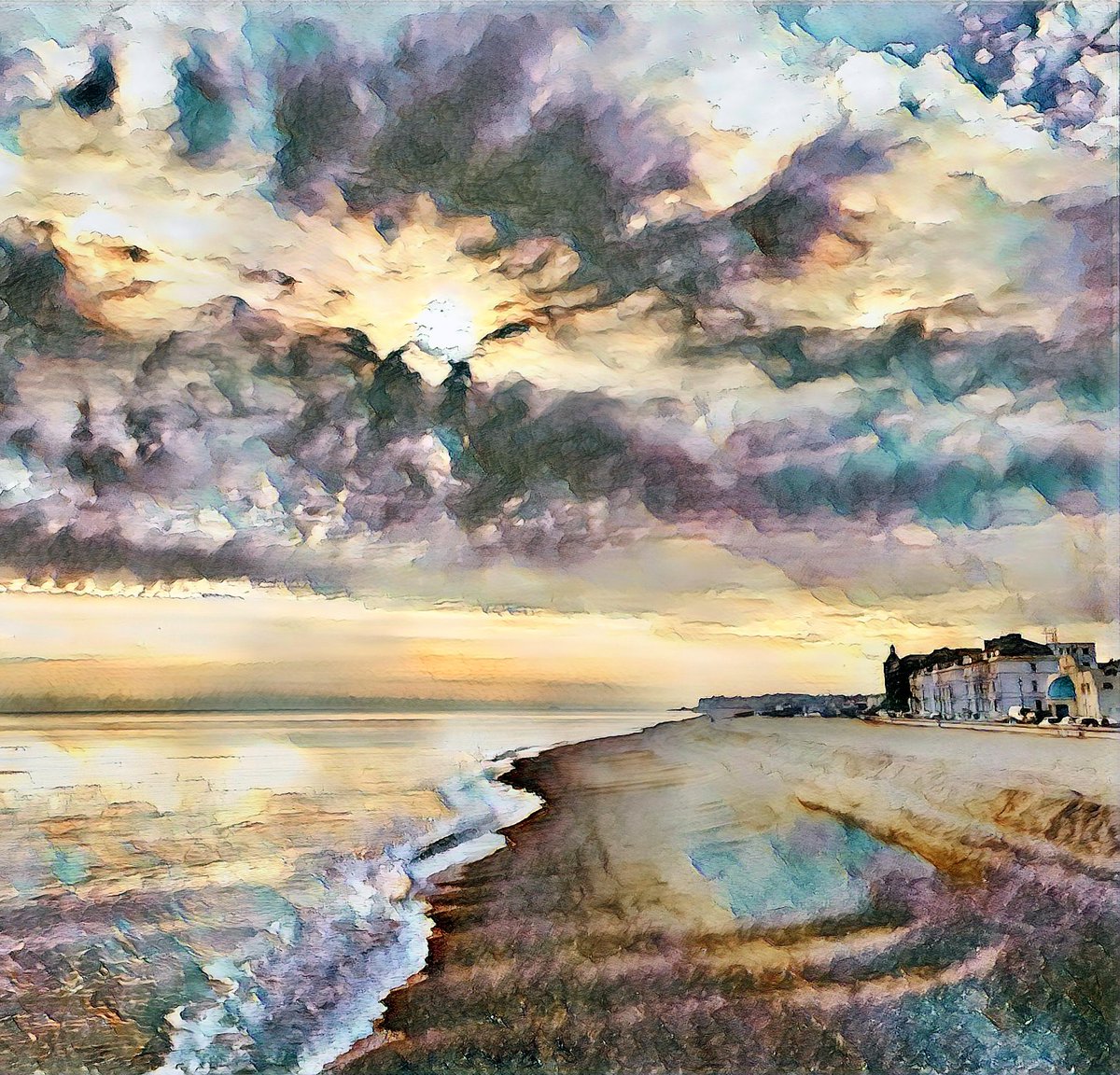RuthMcDonald1's tweet image. Brighter today in Kent cloudy with rain forecast in the week good day to do Christmas shopping  #cloudy  #dull #raining #artist #landscapepainting #landscape  #cloudysky #misterable #Christmas2025 #shoppingday #ChristmasFever #art #seascape 
#SaturdayVibes #SaturdayMotivation