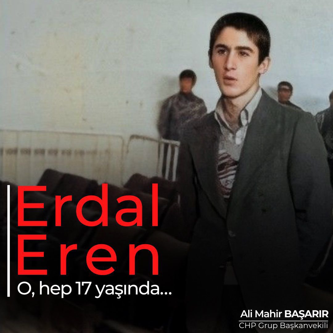alimahir's tweet photo. “Zavallı ve çaresiz biriymişim gibi ardımdan ağlamanız beni yaralar. 
Hepinize özgür ve mutlu bir yaşam diliyorum.”

O, hep 17’sinde
O, hep yüreğimizde…

#ErdalEren 
#ErdalErenHep17Yaşında https://t.co/L4vzVc1D32
