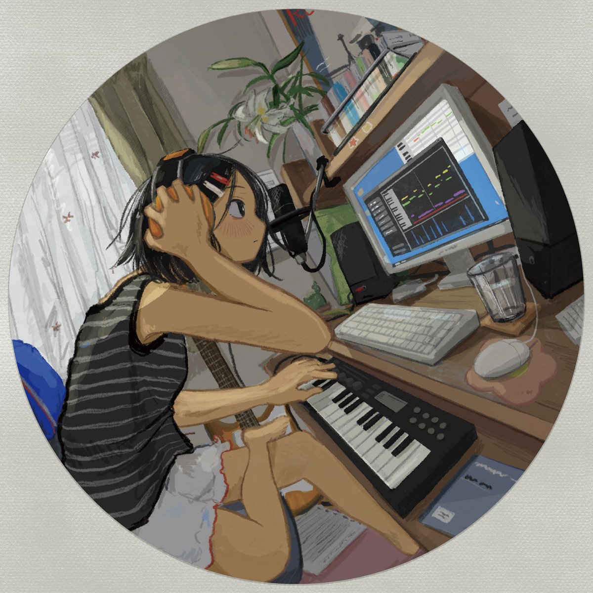 展示で制作した作品でした🎧
#今年も残りわずかなので今年一番伸びた絵を貼る