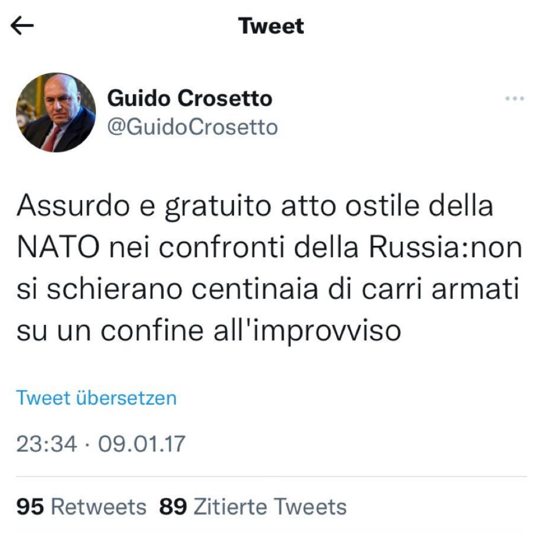 Lo "Smemorato" Crosetto!!