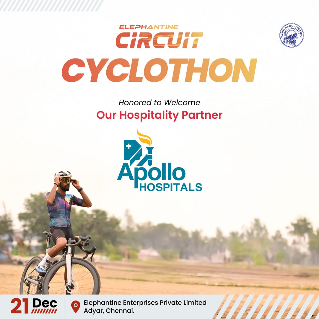 Ramanan_Ba's tweet photo. Strong initiatives are built on strong partnerships.

As we gear up for the Elephantine Circuit Cyclothon, I’m pleased to welcome our partners — Apollo Hospitals (Hospitality Partner), Pro-Bikers (Technical Partner) and the TN Cycling Association (Associate Partner)
- Ramanan https://t.co/aiug8Zgmk0