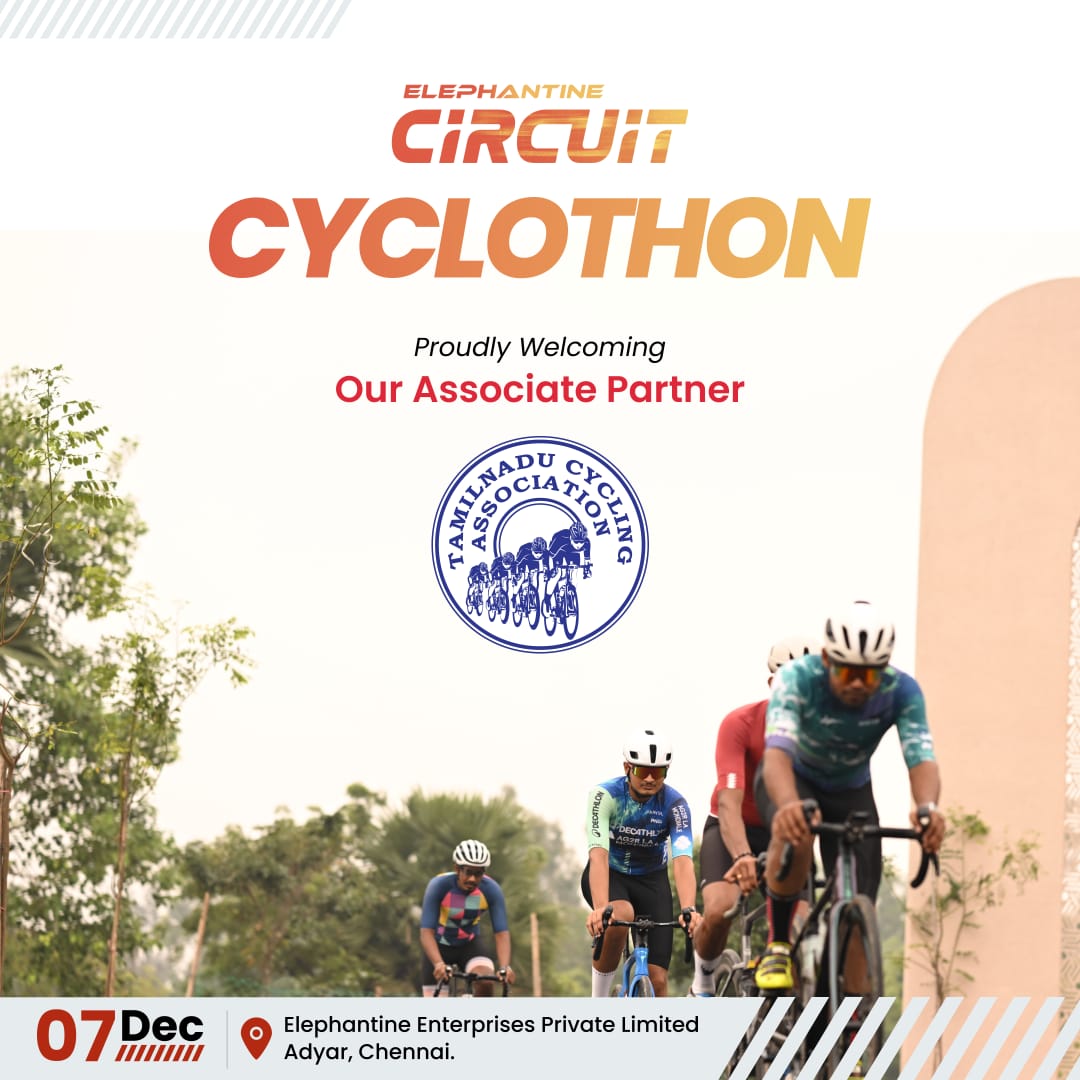Ramanan_Ba's tweet photo. Strong initiatives are built on strong partnerships.

As we gear up for the Elephantine Circuit Cyclothon, I’m pleased to welcome our partners — Apollo Hospitals (Hospitality Partner), Pro-Bikers (Technical Partner) and the TN Cycling Association (Associate Partner)
- Ramanan https://t.co/aiug8Zgmk0